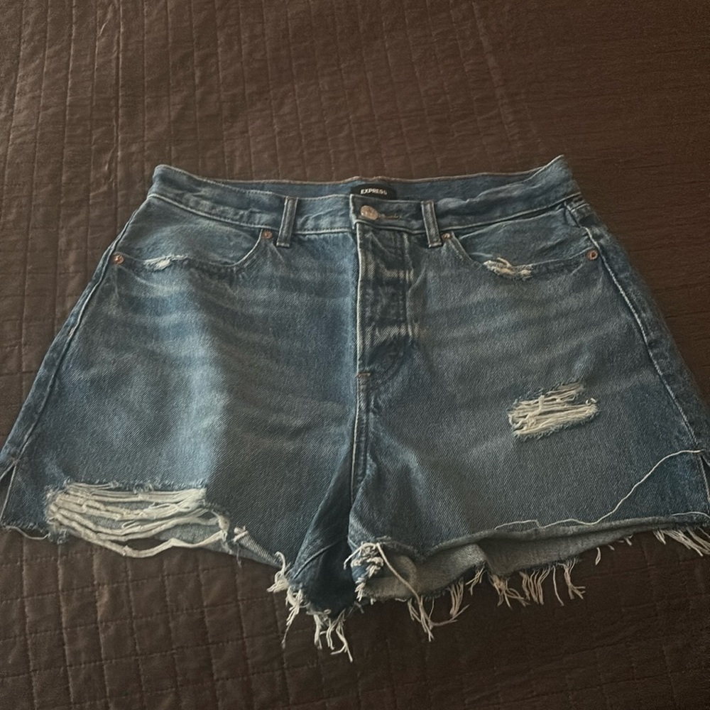 Express Distressed Jean Shorts